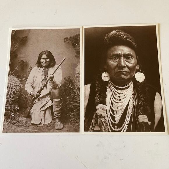 1991 & 1992 AZUSA Postcards Chief Joseph & Geronimo - Picture 1 of 9